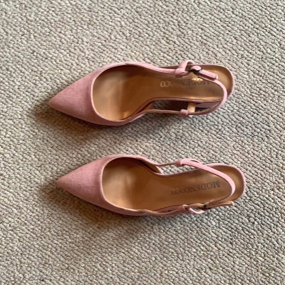 Pink Suede Slingbacks Size 8.5